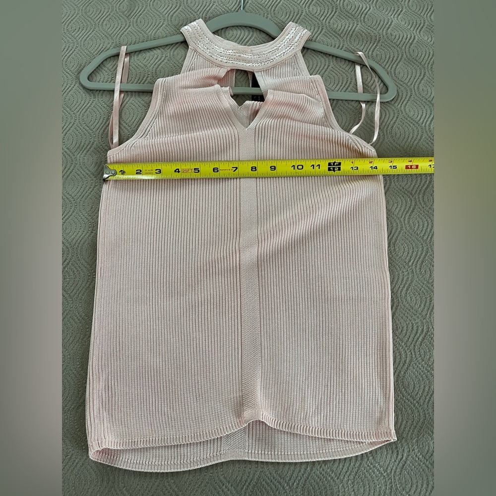 White House Black Market braided Pink Halter Top size small - Picture 5 of 10